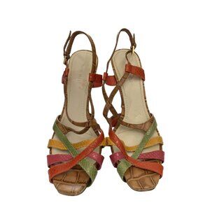 Nine West women's size 8.5 Colorful Adjustable Ankle Strap High Heel Sandals